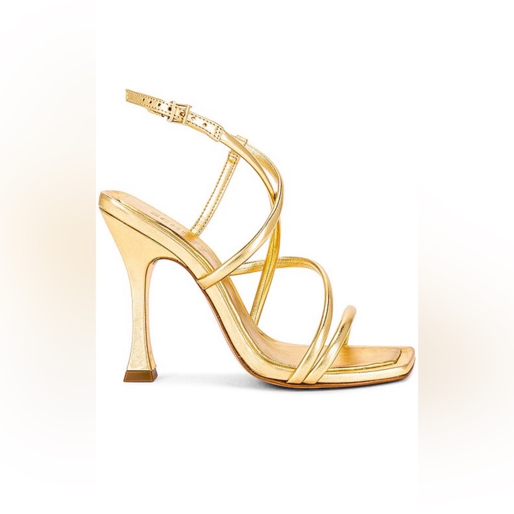 SCHUTZ Gold Strappy Heels